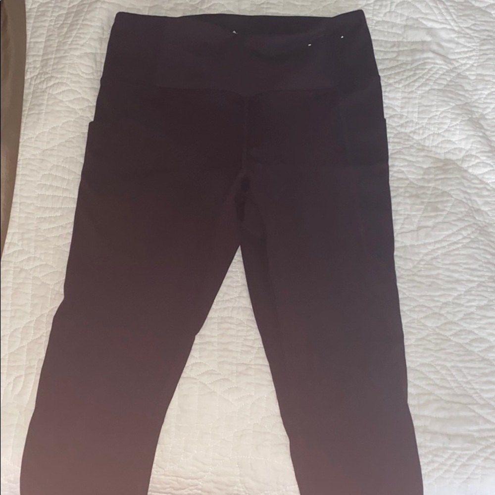 Full length dark purple leggings